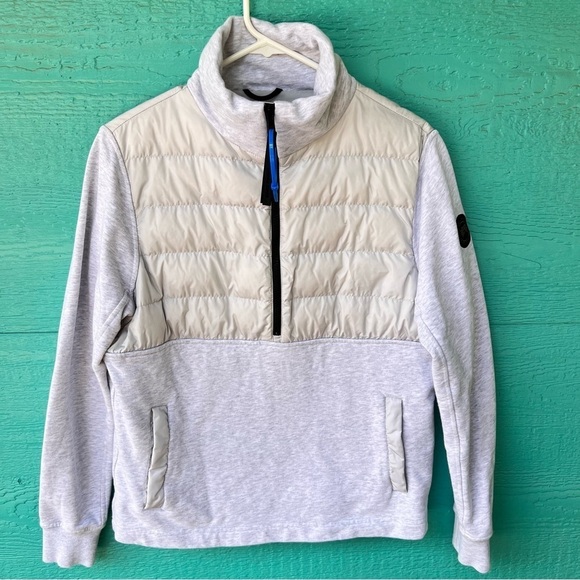 Canada Goose Jackets & Blazers - CANADA GOOSE SILVER HYBRIDGE MUSKOKA DOWN PULLOVER SWEATSHIRT SIZE MEDIUM EUC